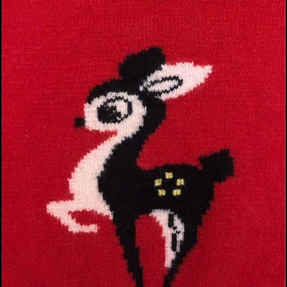 Vintage 50s Red Adorable child’s sweater - Picture 2 of 5